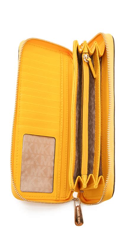 michael kors wallet yellow